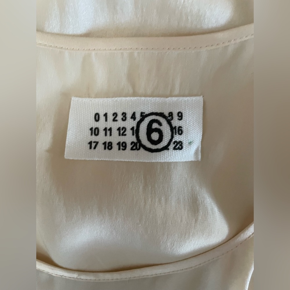 Maison Margiela Women's Golden Ivory Silk Slip Dress Size 40 or US 4 - Picture 6 of 8